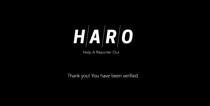 Підтвердження електронної пошти у HARO